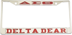 View Buying Options For The Delta Sigma Theta Delta Dear License Plate Frame