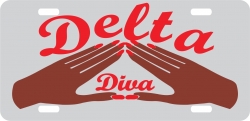 View Buying Options For The Delta Sigma Theta Hand Sign Diva Mirror License Plate