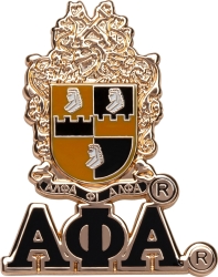 View Buying Options For The Alpha Phi Alpha 3D Shield Lapel Pin With Letters
