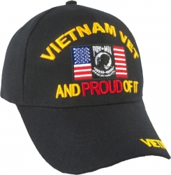 View Product Detials For The Vietnam Vet And Proud Of It POW MIA US Flag Mens Cap