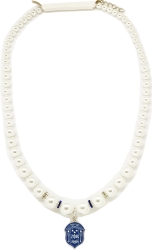 View Buying Options For The Zeta Phi Beta Crest Pearl Necklace