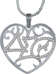 View Buying Options For The Delta Sigma Theta Ladies Crystal Filigree Heart Necklace