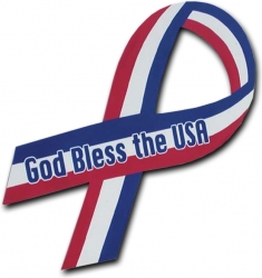 View Buying Options For The Rapid Dominance God Bless The USA Awareness Ribbon Car Magnet [Pre-Pack]