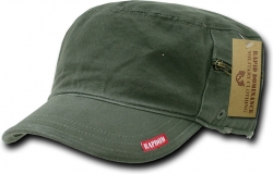 View Buying Options For The RapDom Plain Vintage Washed Patrol Mens Cadet Cap with Zipper