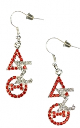 View Buying Options For The Delta Sigma Theta Crystal Overlap Letters Earrings