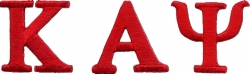 View Product Detials For The Kappa Alpha Psi Small Letters Iron-On Patch Set