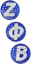 View Product Detials For The Zeta Phi Beta 3 Snap Button Letter Set