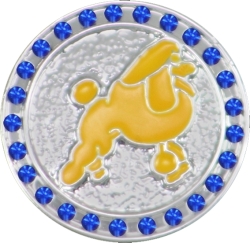 View Buying Options For The Sigma Gamma Rho Poodle Crystal Single Snap Button