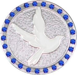 View Product Detials For The Zeta Phi Beta Dove Crystal Single Snap Button