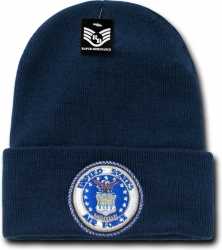 View Buying Options For The RapDom Air Force Emblem Military Long Cuff Mens Beanie Cap