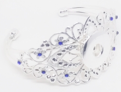 View Buying Options For The Filigree Bangle Bracelet with Single Receiver & Colored Stones