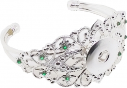 View Buying Options For The Filigree Bangle Bracelet with Single Receiver & Colored Stones