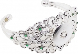 View Buying Options For The Filigree Bangle Bracelet With Single Receiver & Colored Stones