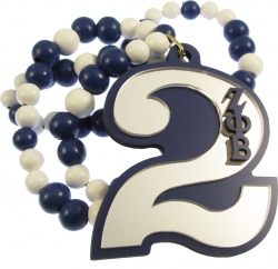 View Buying Options For The Zeta Phi Beta Wood Color Bead Tiki Line #2 Medallion