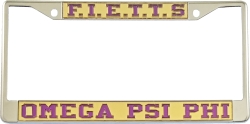 View Buying Options For The Omega Psi Phi F.I.E.T.T.S. License Plate Frame