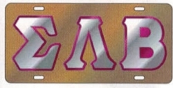 View Buying Options For The Sigma Lambda Beta Outlined Color Mirror License Plate