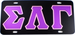 View Buying Options For The Sigma Lambda Gamma Outlined Mirror License Plate