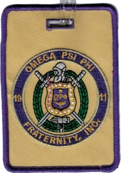 View Product Detials For The Omega Psi Phi Fraternity, Inc. Round Crest Luggage Tag