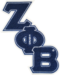 View Buying Options For The Zeta Phi Beta Diagonal Connected Chenille Sew-On Patch