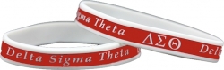 View Buying Options For The Delta Sigma Theta 2-Tone Color Silicone Bracelet [Pre-Pack]