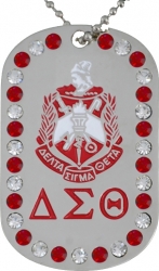 View Buying Options For The Delta Sigma Theta 1913 Double Sided Crystal Dog Tag