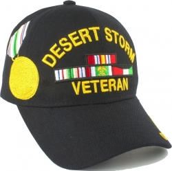 View Buying Options For The Desert Storm Veteran Ribbons With Medal Mens Cap