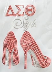 View Product Detials For The Delta Sigma Theta Style Heels Heat Transfer