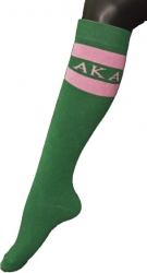 View Buying Options For The Alpha Kappa Alpha Greekfeet Striped Pair Knee High Socks
