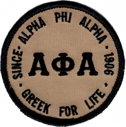 View Buying Options For The Alpha Phi Alpha Greek For Life Round Iron-On Patch