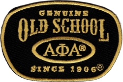 View Product Detials For The Alpha Phi Alpha Genuine Old School Satin Iron-On Patch