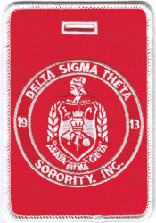 View Product Detials For The Delta Sigma Theta Sorority, Inc. Round Crest Luggage Tag