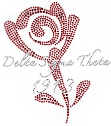View Buying Options For The Delta Sigma Theta Flower Rhinestone Heat Transfer