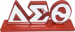 View Buying Options For The Delta Sigma Theta Wood Desk Top Letters With Color Base
