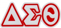 View Buying Options For The Delta Sigma Theta Reflective Decal Letters Sticker [Pre-Pack]