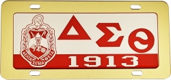 View Buying Options For The Delta Sigma Theta Domed Crest Tag License Plate