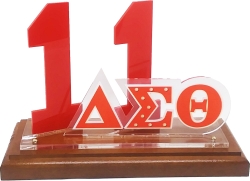 View Buying Options For The Delta Sigma Theta Line #11 Desktop Piece with Wooden Base