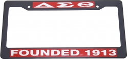 View Buying Options For The Delta Sigma Theta Founded 1913 Text Decal Plastic License Plate Frame