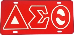 View Buying Options For The Delta Sigma Theta Outlined Mirror License Plate