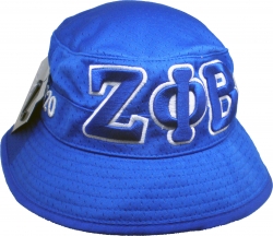 View Buying Options For The Zeta Phi Beta Big Letter Ladies Floppy Bucket Mesh Hat