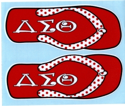 View Buying Options For The Delta Sigma Theta Sorority Flip-Flop Sandals Decal Sticker