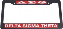 View Buying Options For The Delta Sigma Theta Text Decal Plastic License Plate Frame