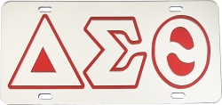 View Buying Options For The Delta Sigma Theta Outlined Color Mirror License Plate
