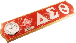 View Buying Options For The Delta Sigma Theta Domed Letters Wood Plaque Wall Clock