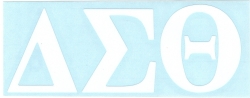 View Buying Options For The Delta Sigma Theta Vinyl Letters Decal Sticker [Pre-Pack]