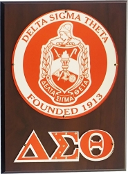 View Buying Options For The Delta Sigma Theta Circle Crest Acrylic Topped Wood Wall Plaque