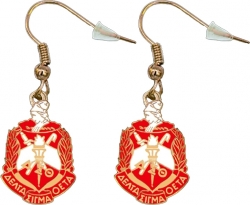 View Product Detials For The Delta Sigma Theta Crest Earrings