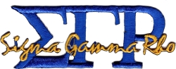 View Buying Options For The Sigma Gamma Rho Signature Iron-On Patch