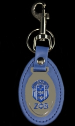 View Product Detials For The Zeta Phi Beta Leather FOB Key Chain