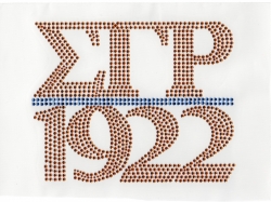 View Product Detials For The Sigma Gamma Rho 1922 Chapter Style Studstone Heat Transfer
