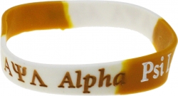 View Product Detials For The Alpha Psi Lambda Color Swirl Silicone Bracelet [Pre-Pack]